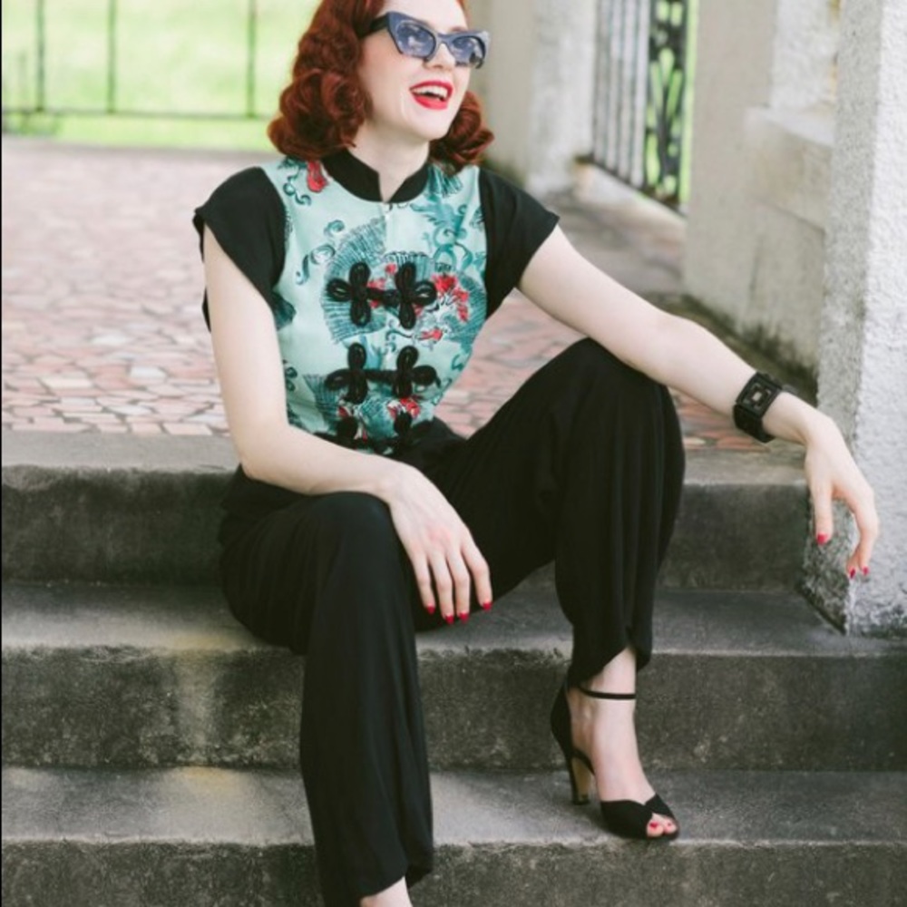 Vintage 1940s style lounge pants